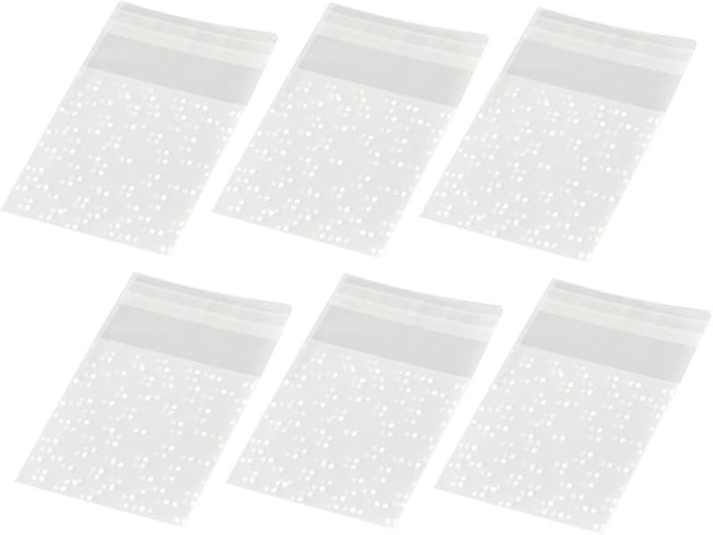 Frosted Plastic Bags 7x7 Inches Self Adhesive For Cookies Candy Pastries Party Favors - Image 1